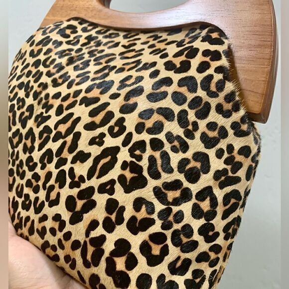 Handmade Genuine Hair-on-horsehide Leather Wooden Frame Bag & 2 Chain Styles - Picture 14 of 16